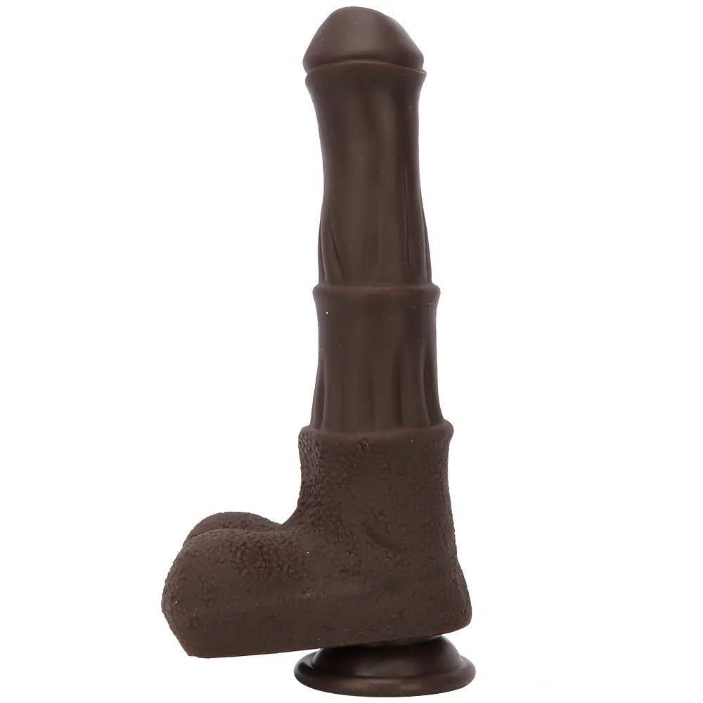 Ebony Horse Silicone Dildo - Animal Style Knot Dildo