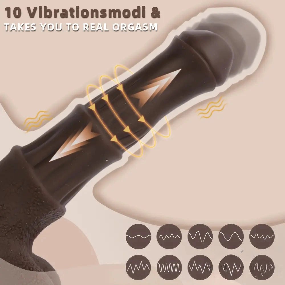 Ebony Horse Silicone Dildo - Animal Style Knot Dildo