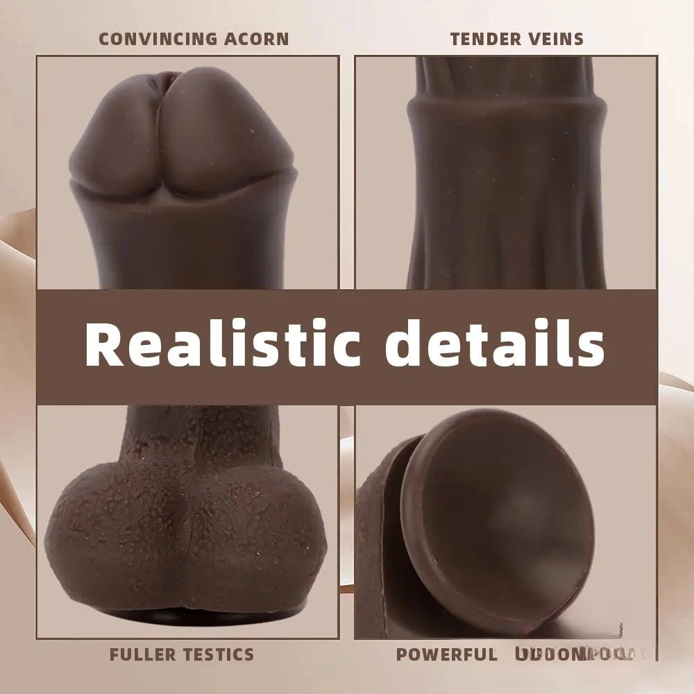 Ebony Horse Silicone Dildo - Animal Style Knot Dildo
