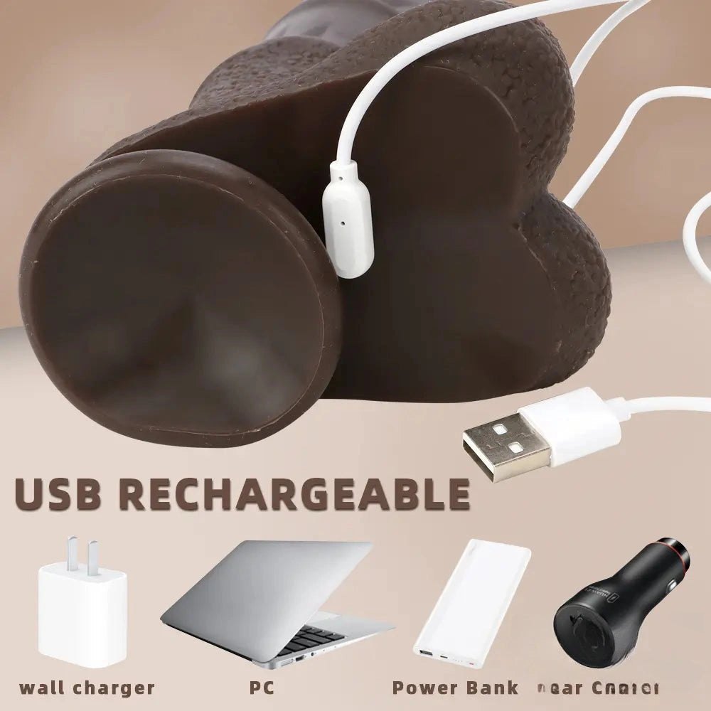 Ebony Horse Silicone Dildo - Animal Style Knot Dildo
