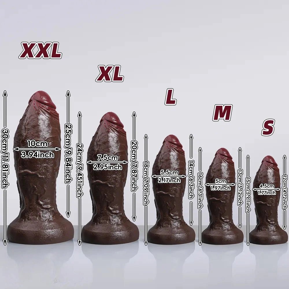 Ebony Large Thick Dildo - Big Silicone Dildo XXL