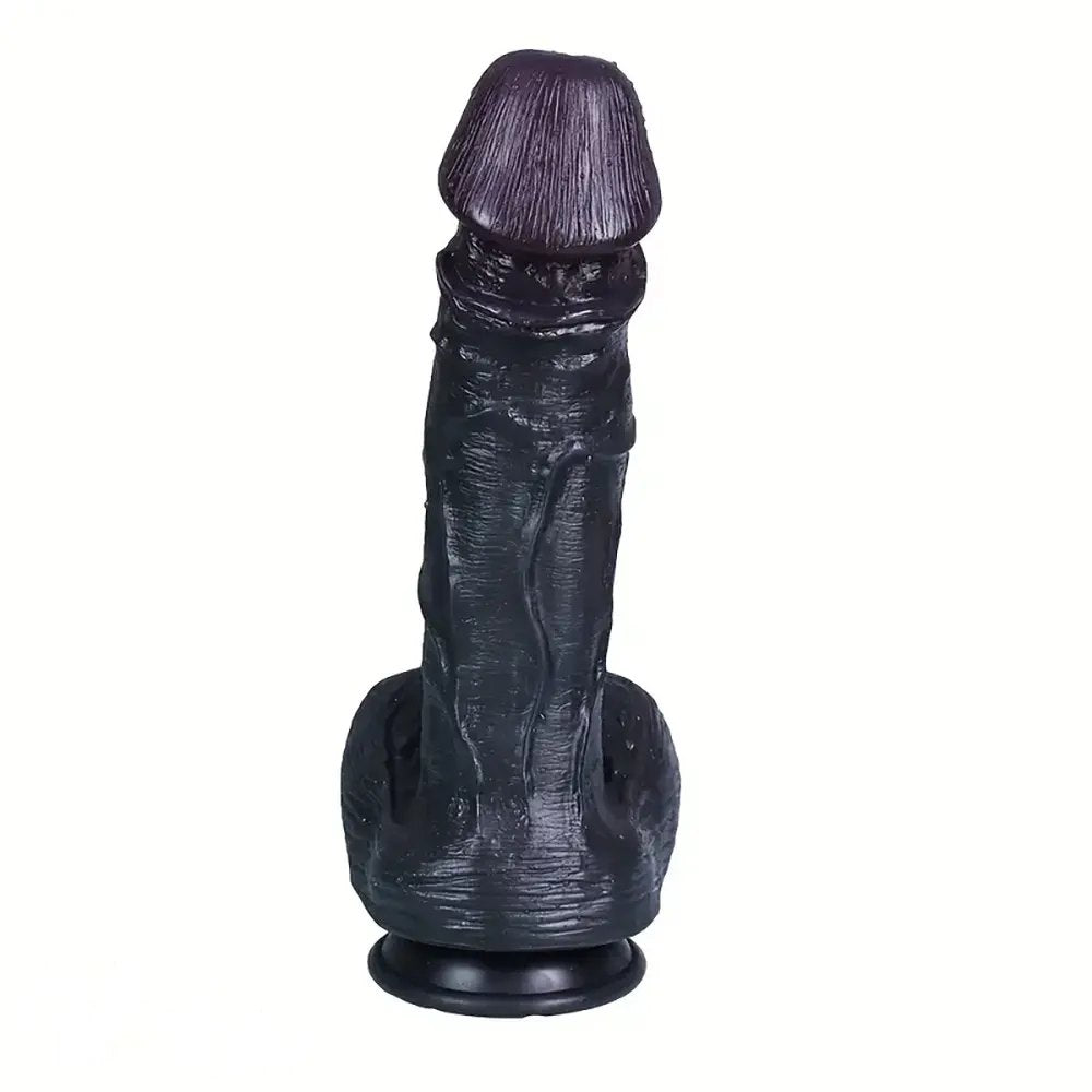 Ebony Lifelike Realistic Dildo - Silicone Realistic Dildo