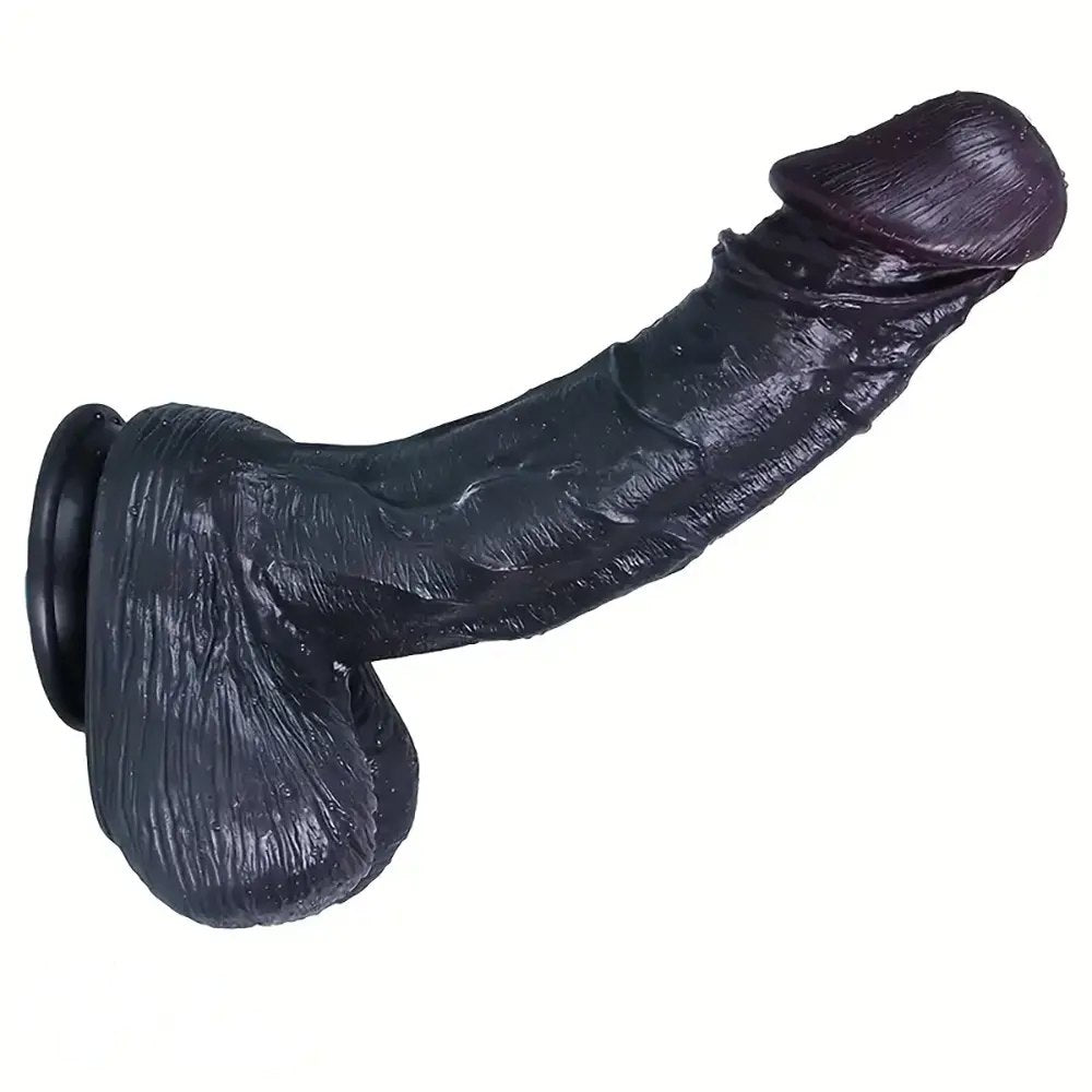 Ebony Lifelike Realistic Dildo - Silicone Realistic Dildo