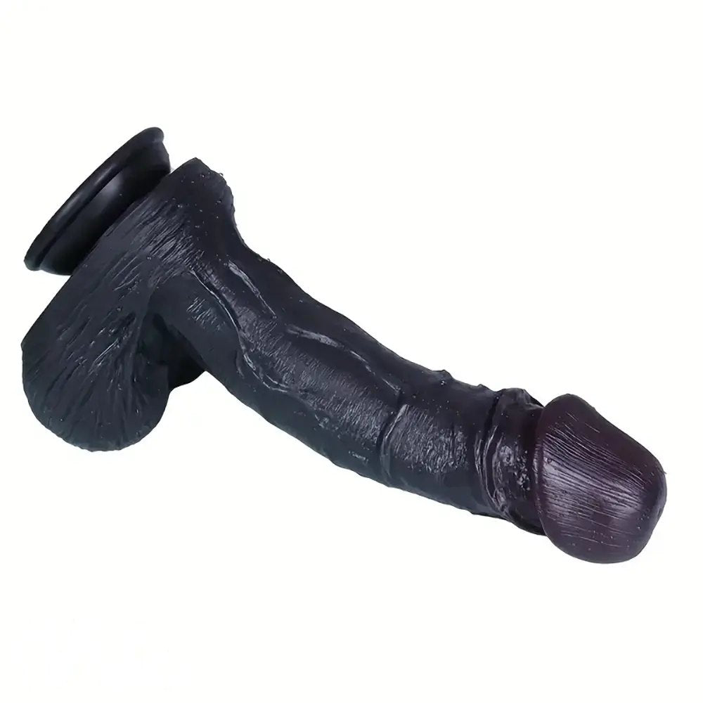 Ebony Lifelike Realistic Dildo - Silicone Realistic Dildo