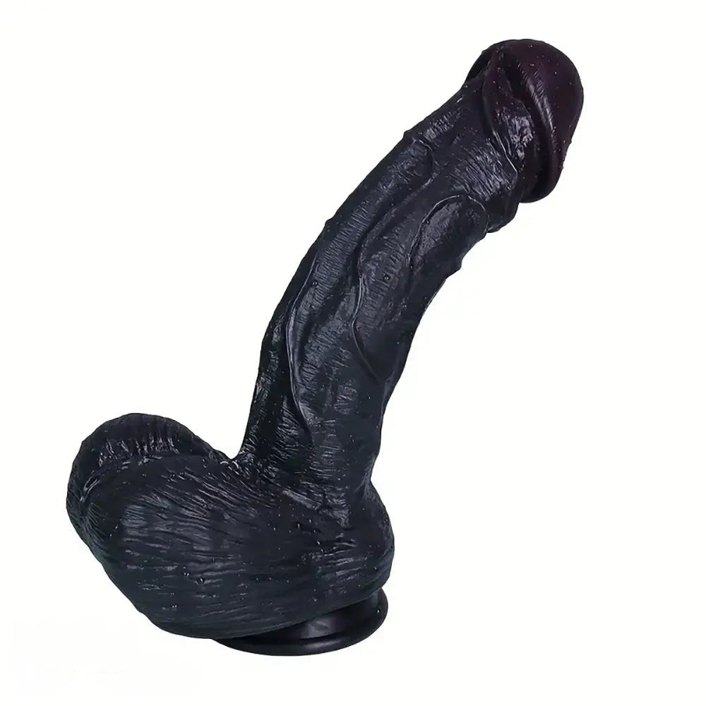 Ebony Lifelike Realistic Dildo - Silicone Realistic Dildo
