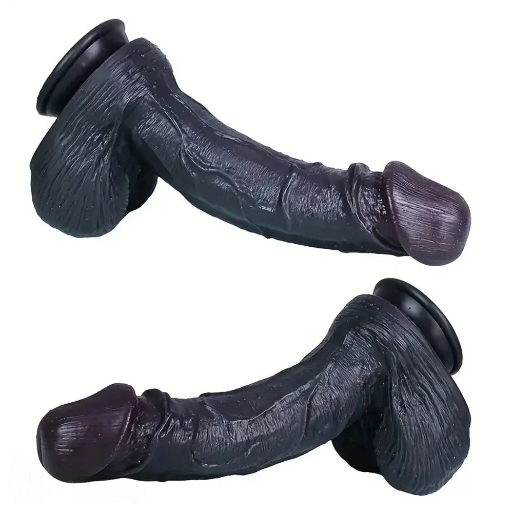 Ebony Lifelike Realistic Dildo - Silicone Realistic Dildo