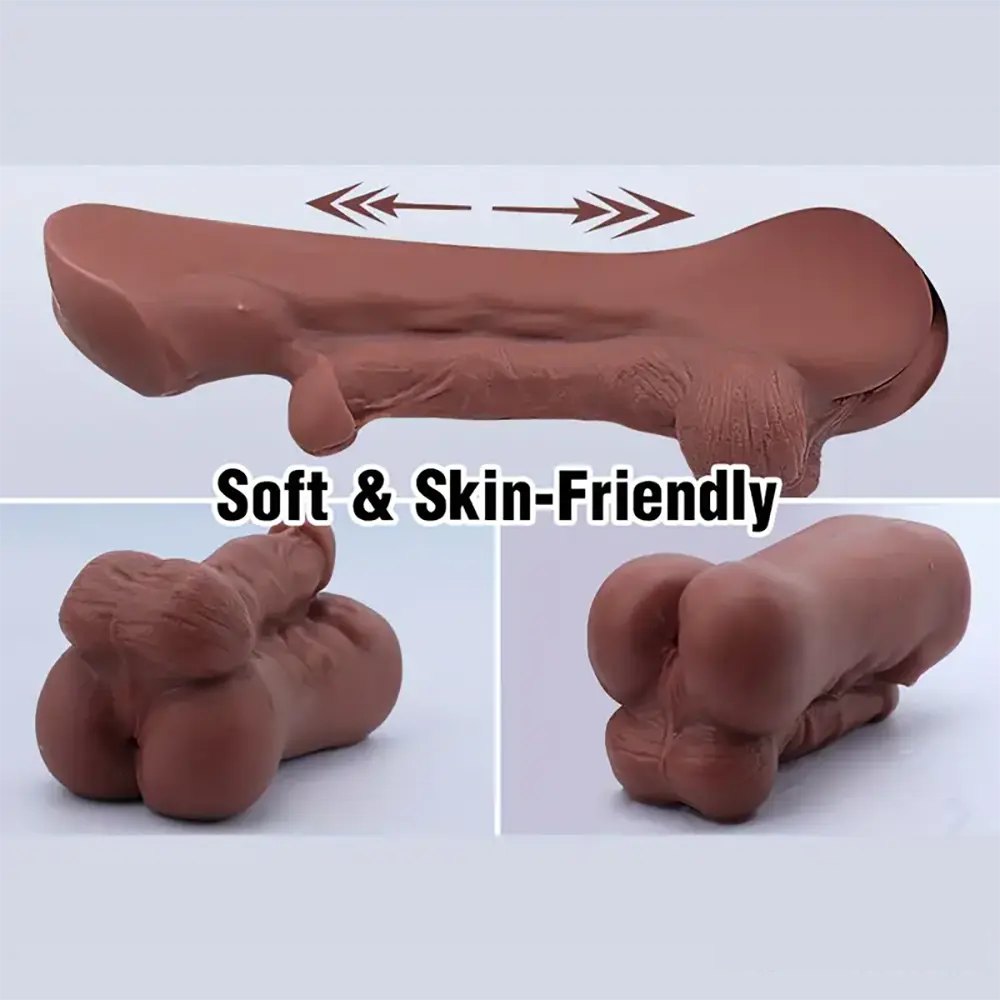 Ebony Muscle Torso Masturbator - Male Pocket Pussy Toy
