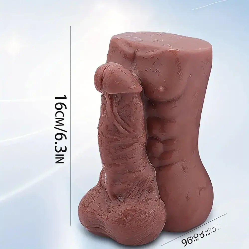Ebony Muscle Torso Masturbator - Male Pocket Pussy Toy