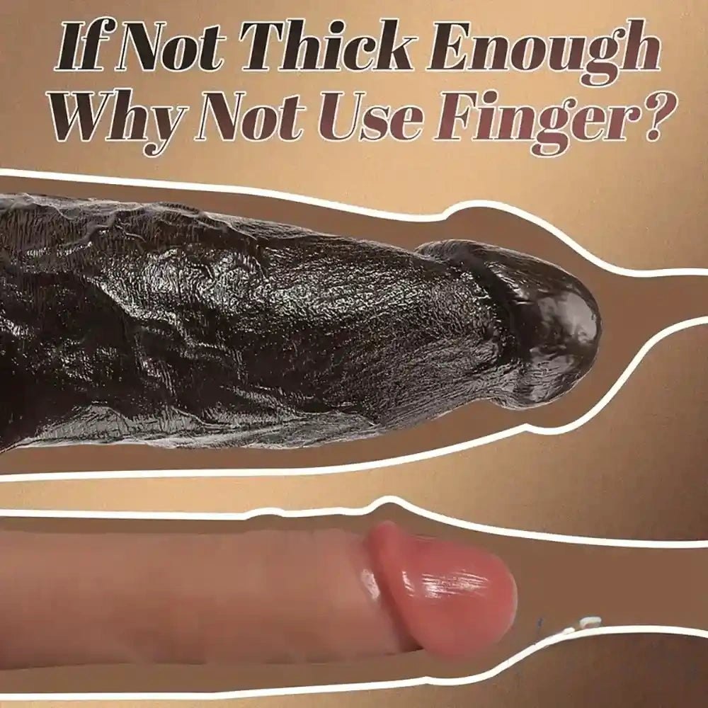 Ebony Realistic Dildo 9.84in - Big Suction Cup Dildo