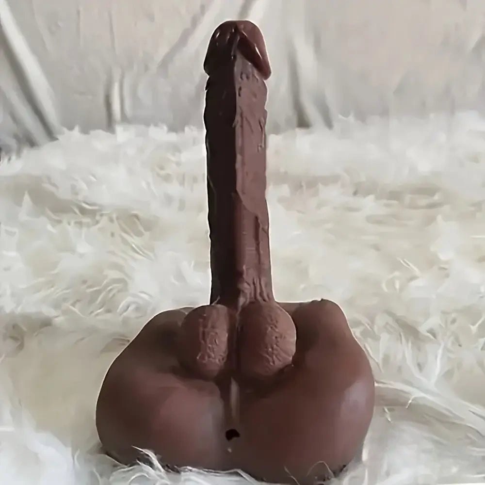 Ebony Realistic Silicone Dildo 7 In - Realistic Silicone Dildo