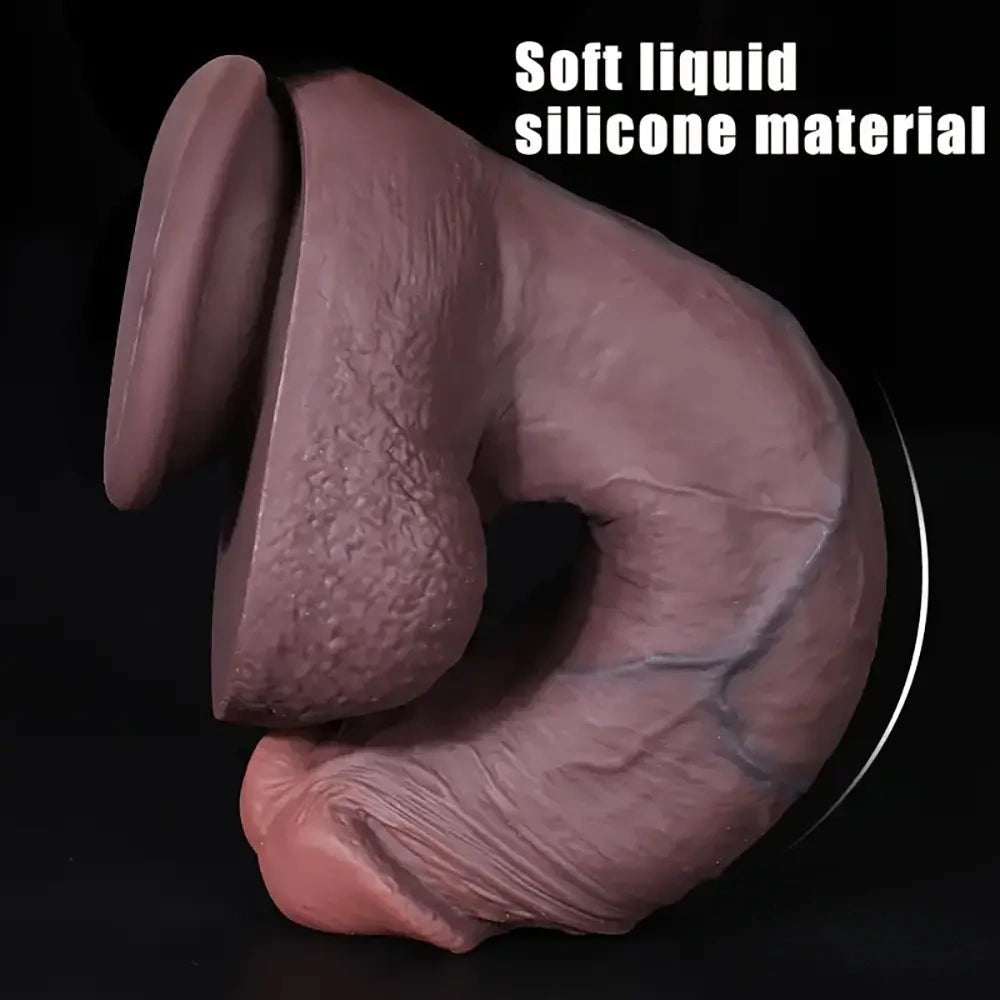 Ebony Silicone Dual-Size Dildo - Suction Cup Dildo