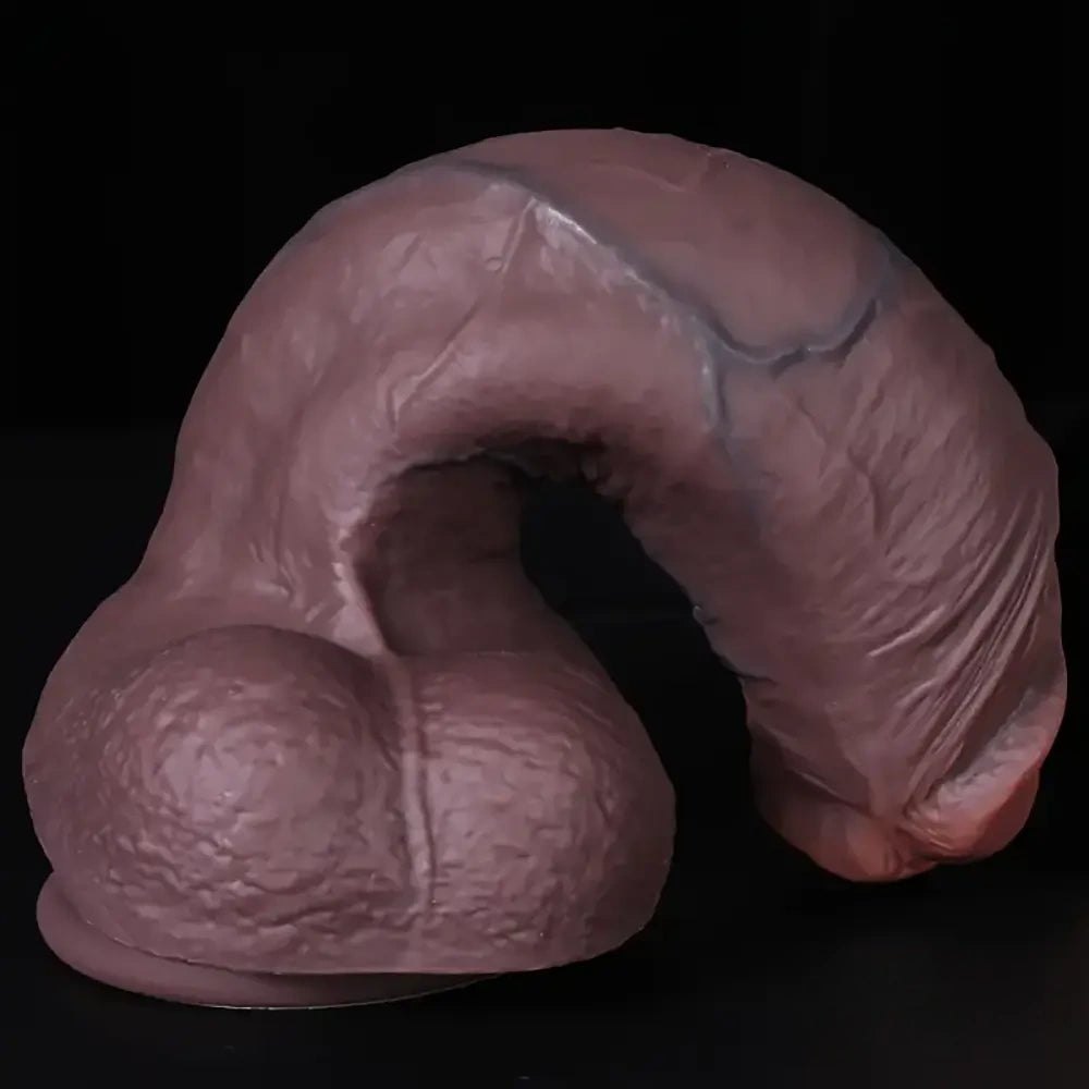 Ebony Silicone Dual-Size Dildo - Suction Cup Dildo