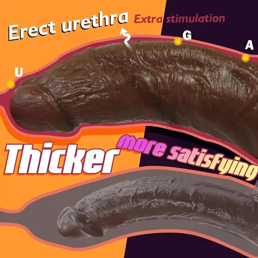 Ebony Silicone G-Spot Dildo - Suction Cup Dildo