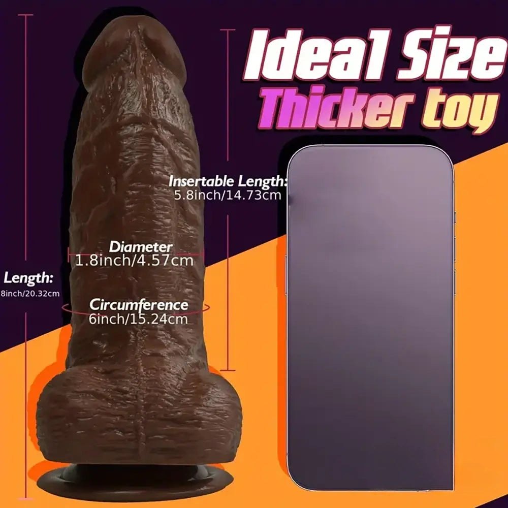Ebony Silicone G-Spot Dildo - Suction Cup Dildo
