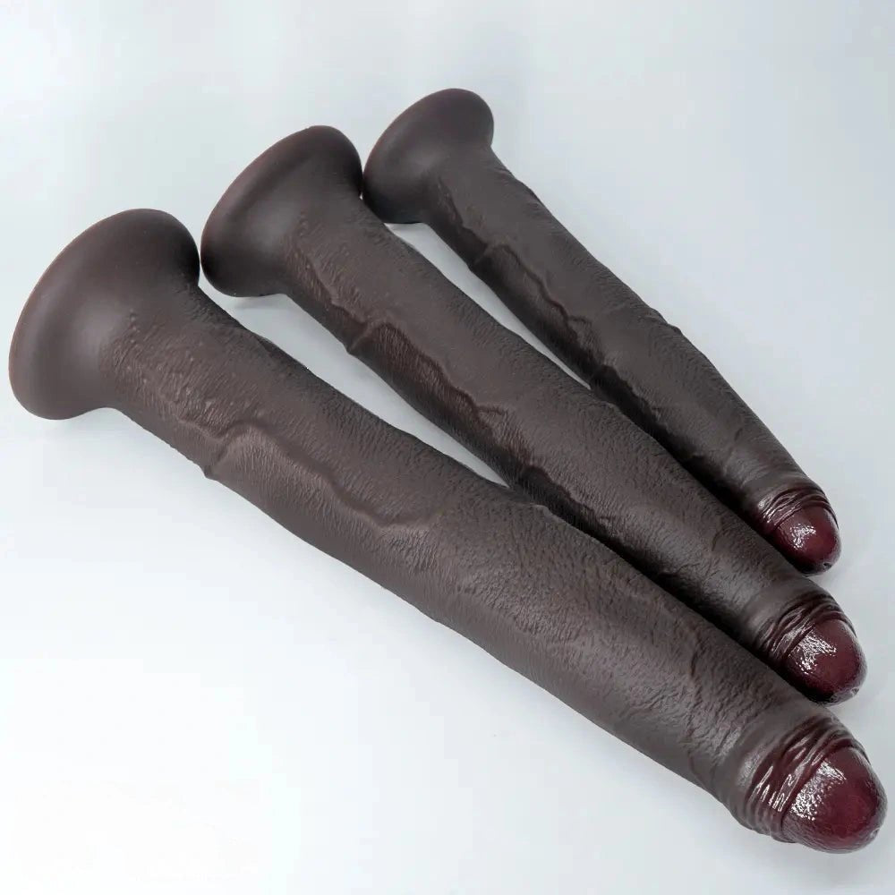 Ebony Strap-On Ready Dildo - Strap On Dildo Harness