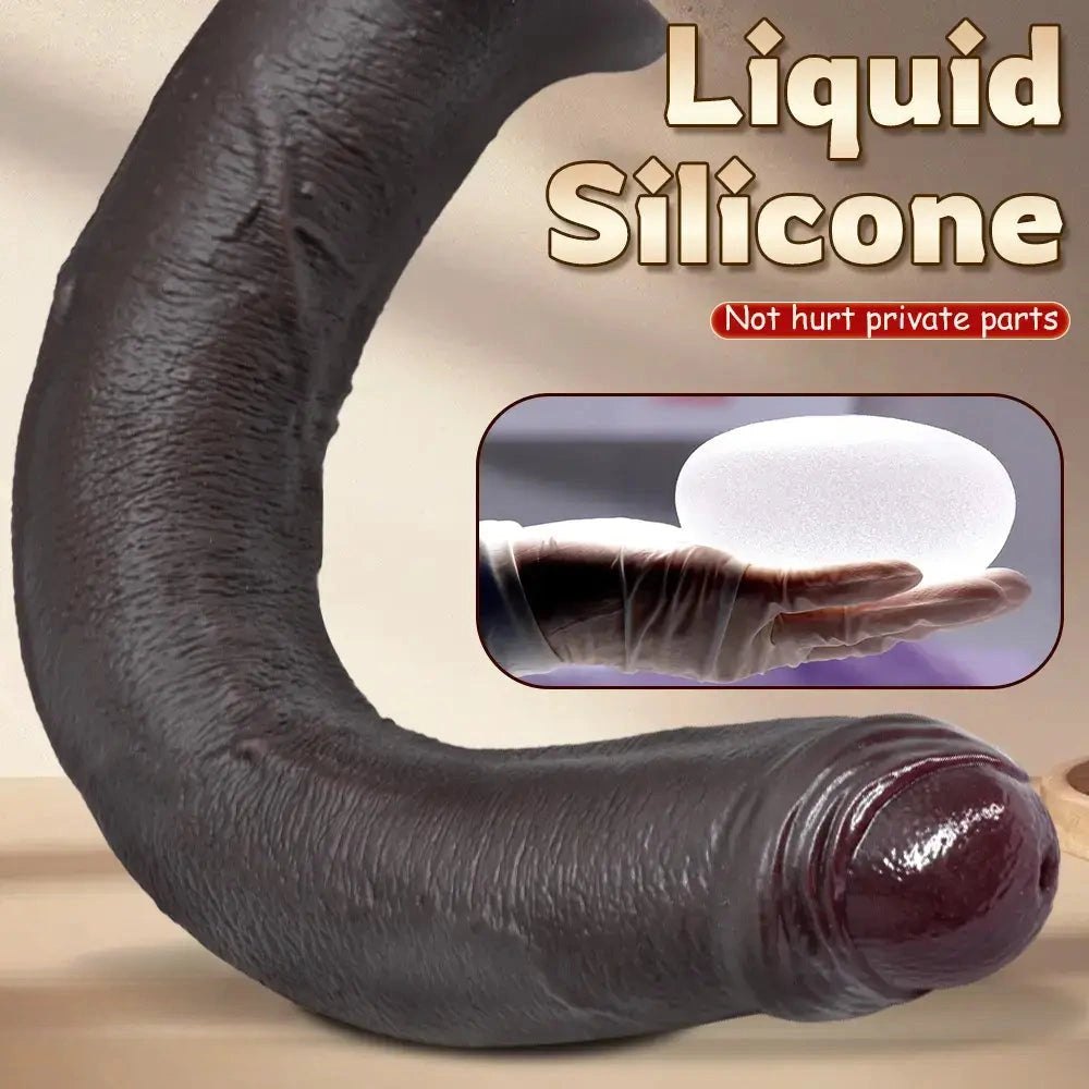 Ebony Strap-On Ready Dildo - Strap On Dildo Harness