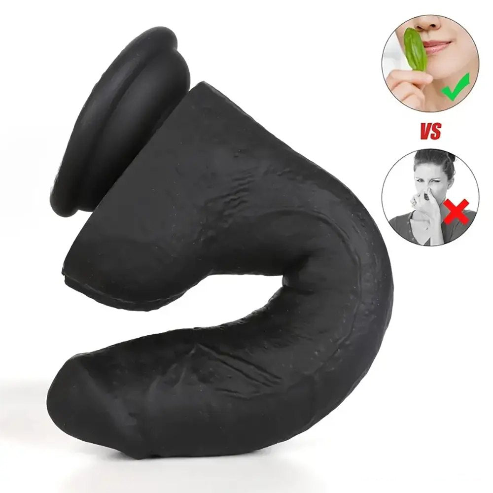 Ebony Suction Cup Dildo - Suction Cup Dildo, 3 Sizes