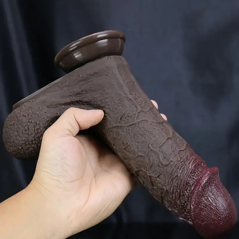 Ebony Veined Anal Dildo - Realistic Anal Dildo