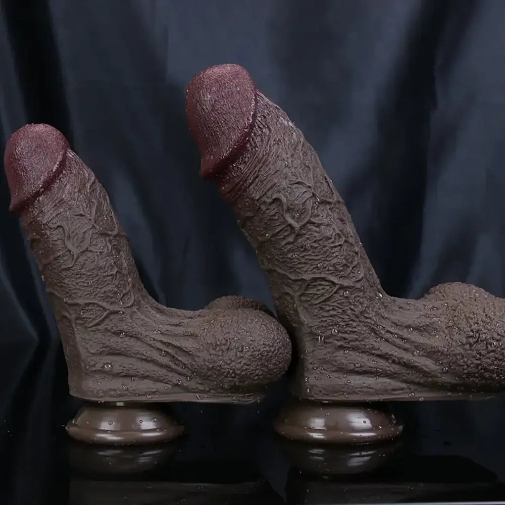 Ebony Veined Anal Dildo - Realistic Anal Dildo
