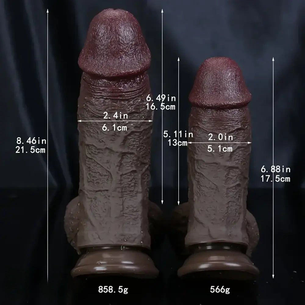 Ebony Veined Anal Dildo - Realistic Anal Dildo