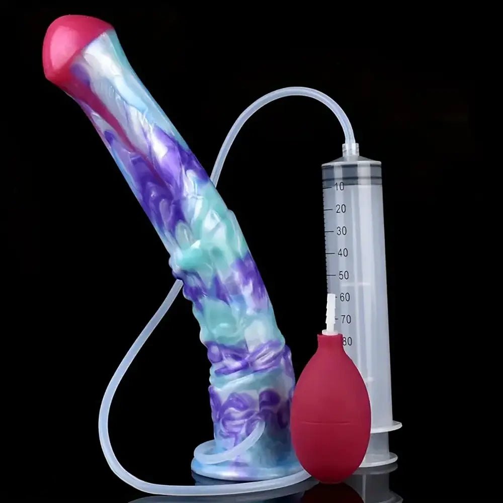 Ejaculating Animal Dildo 11.6in - Silicone Horse Style Dildo