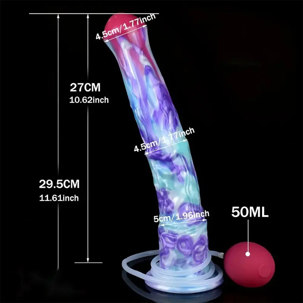 Ejaculating Animal Dildo 11.6in - Silicone Horse Style Dildo