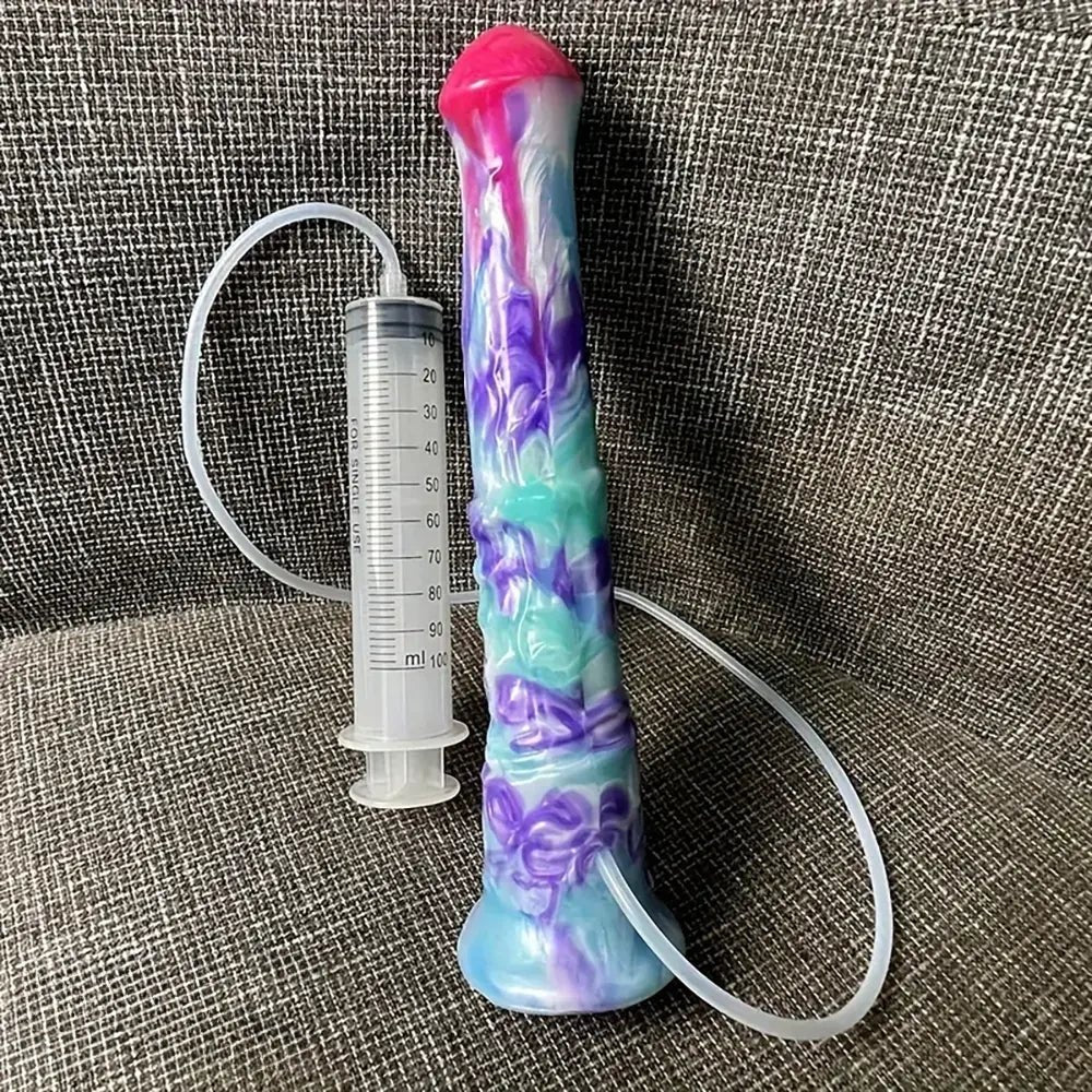 Ejaculating Animal Dildo 11.6in - Silicone Horse Style Dildo