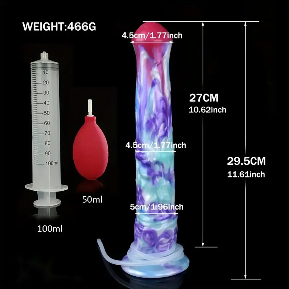 Ejaculating Animal Dildo 11.6in - Silicone Horse Style Dildo