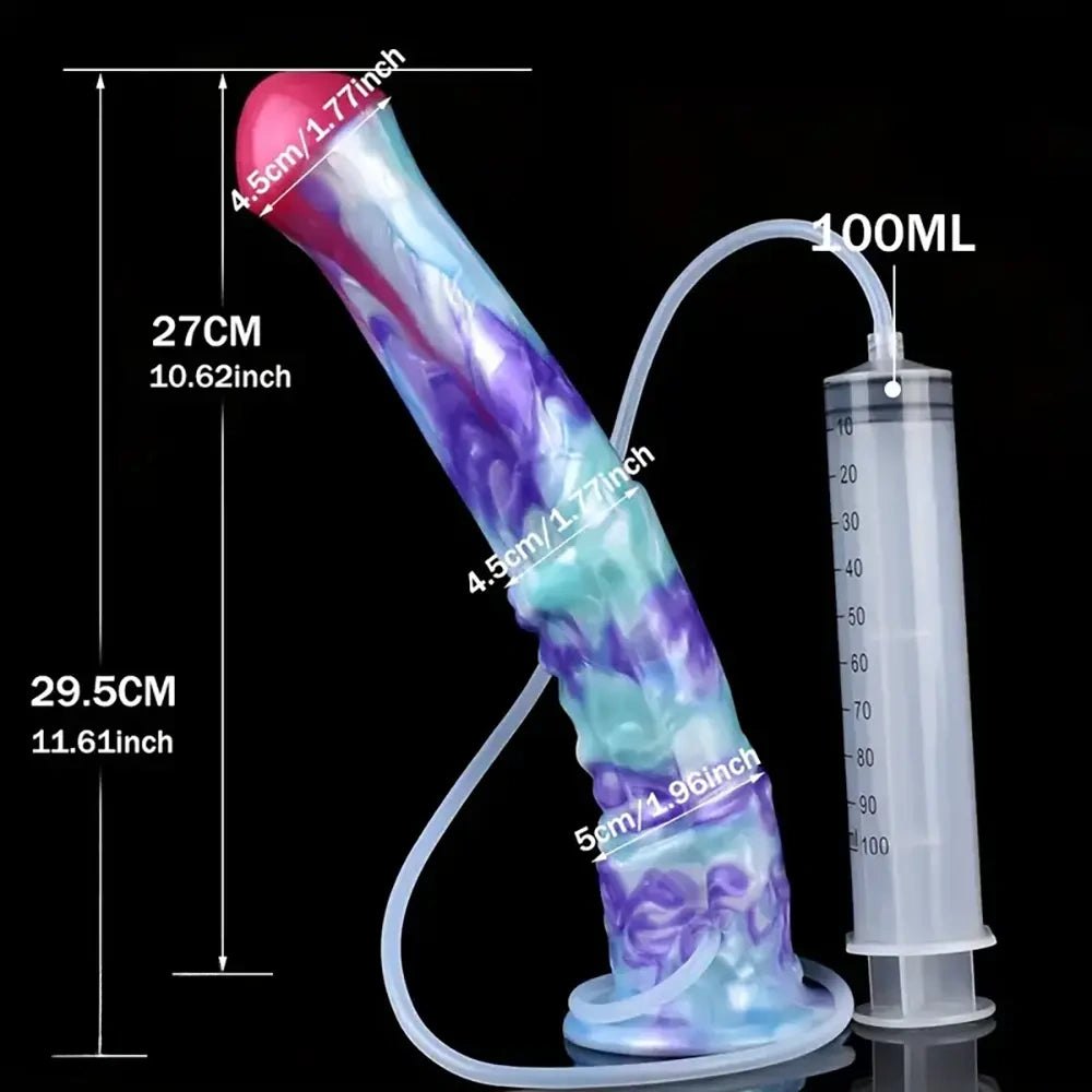 Ejaculating Animal Dildo 11.6in - Silicone Horse Style Dildo