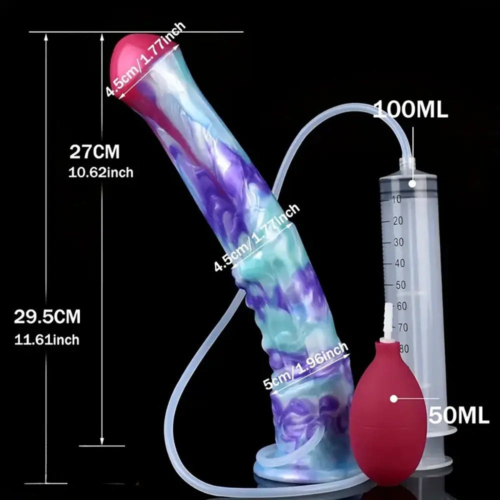Ejaculating Animal Dildo 11.6in - Silicone Horse Style Dildo