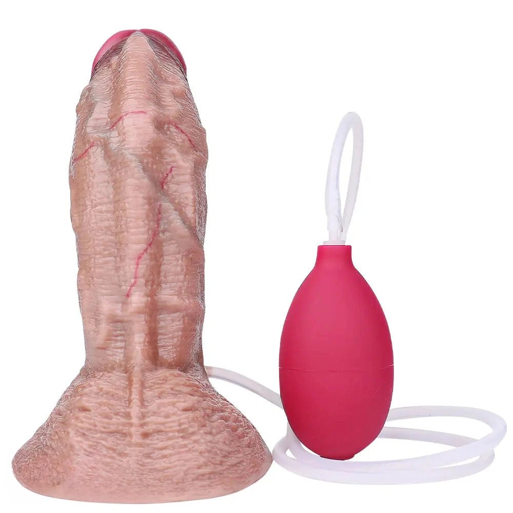 Ejaculating Flesh-Tone Dildo - Suction Cup Dildo