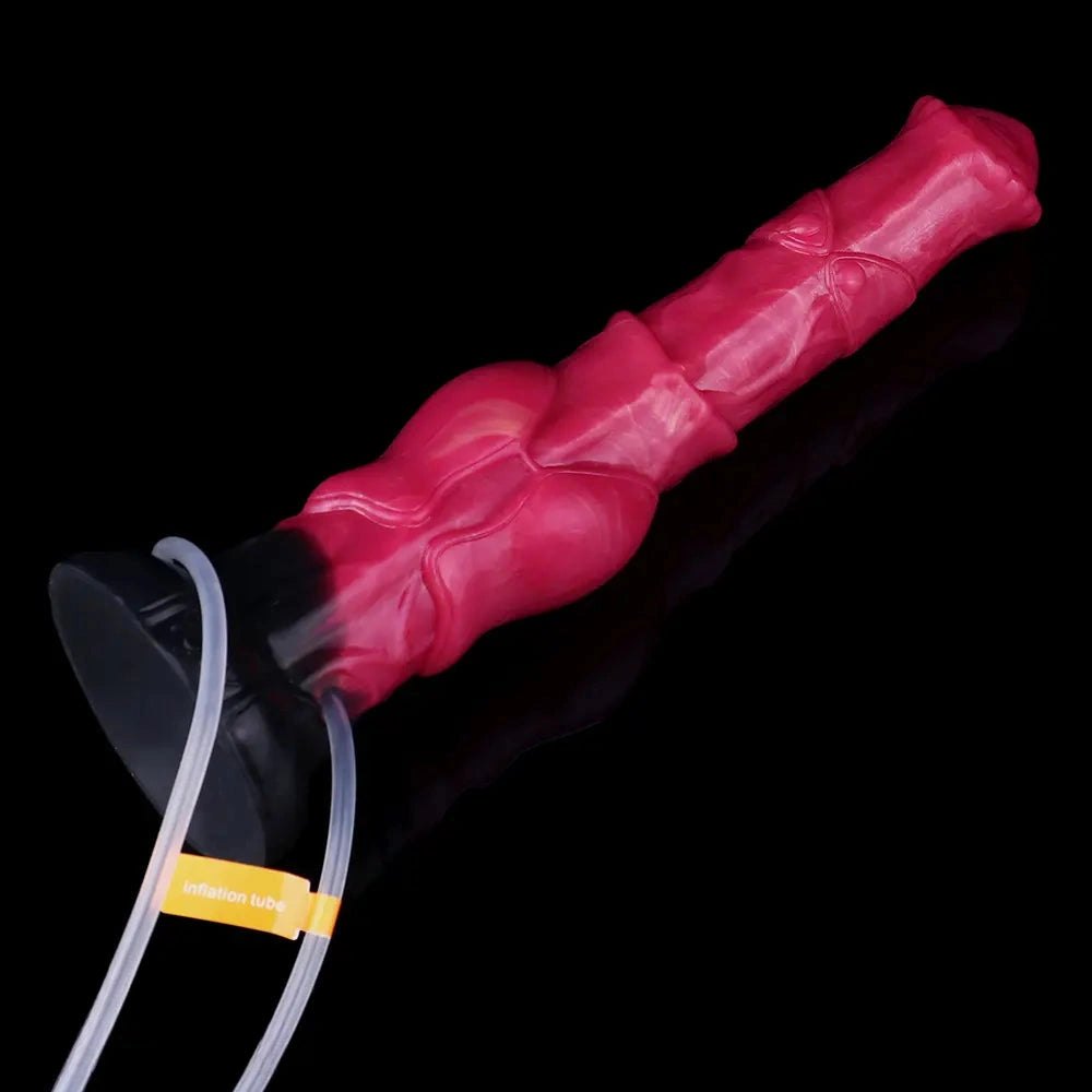 Ejaculating Horse Animal Dildo - Silicone Knotted Horse Dildo