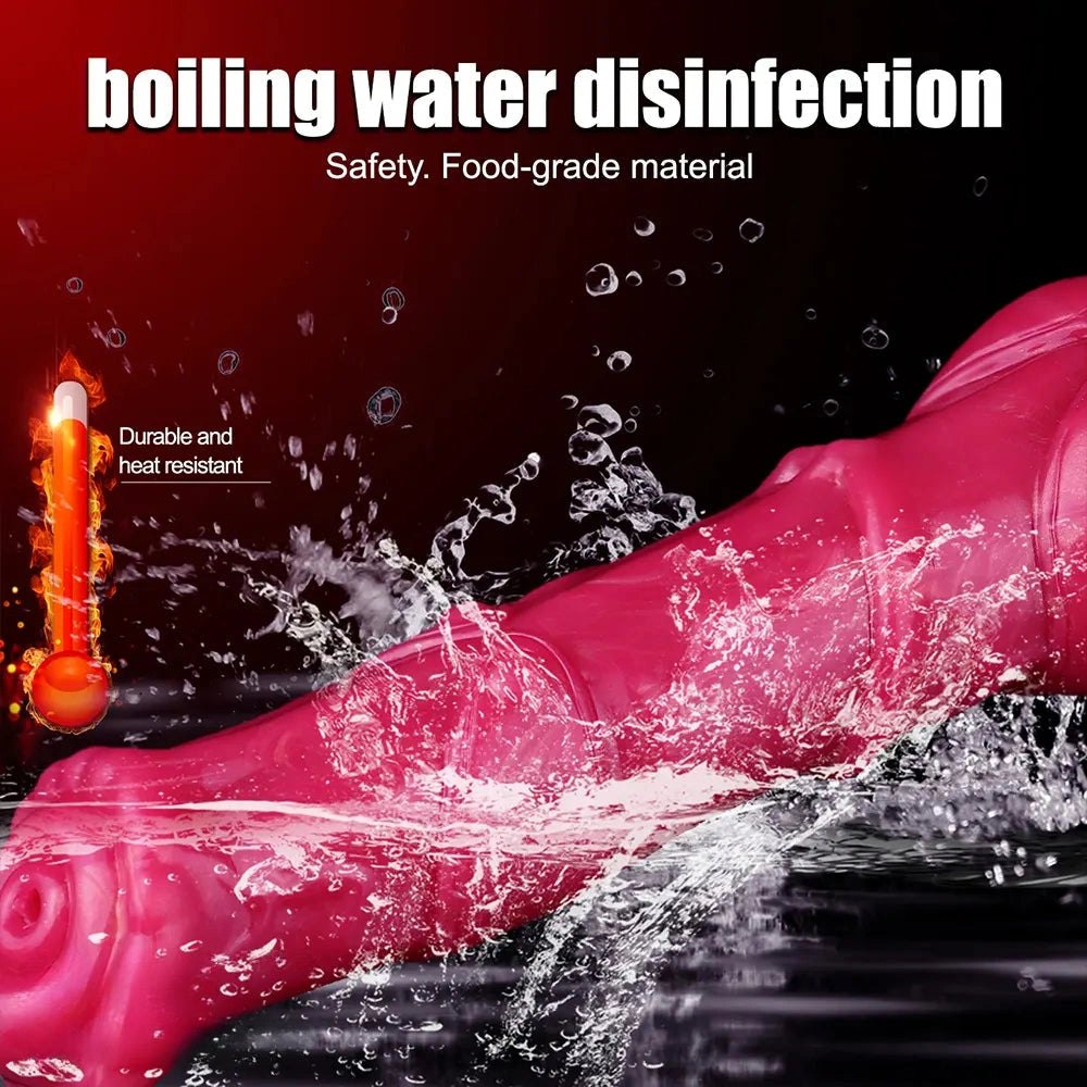 Ejaculating Horse Animal Dildo - Silicone Knotted Horse Dildo