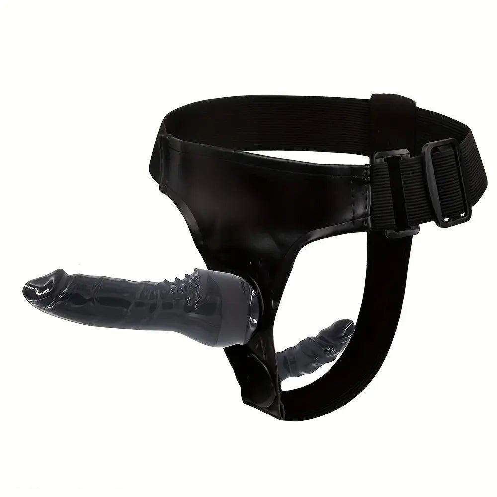 Elastic Strap-On Harness Belt - Double Triple Dildo Set