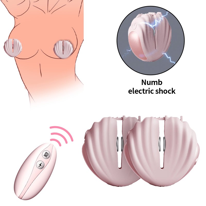Electric Shock Nipple Clamps - Vibrating Nipple Toy