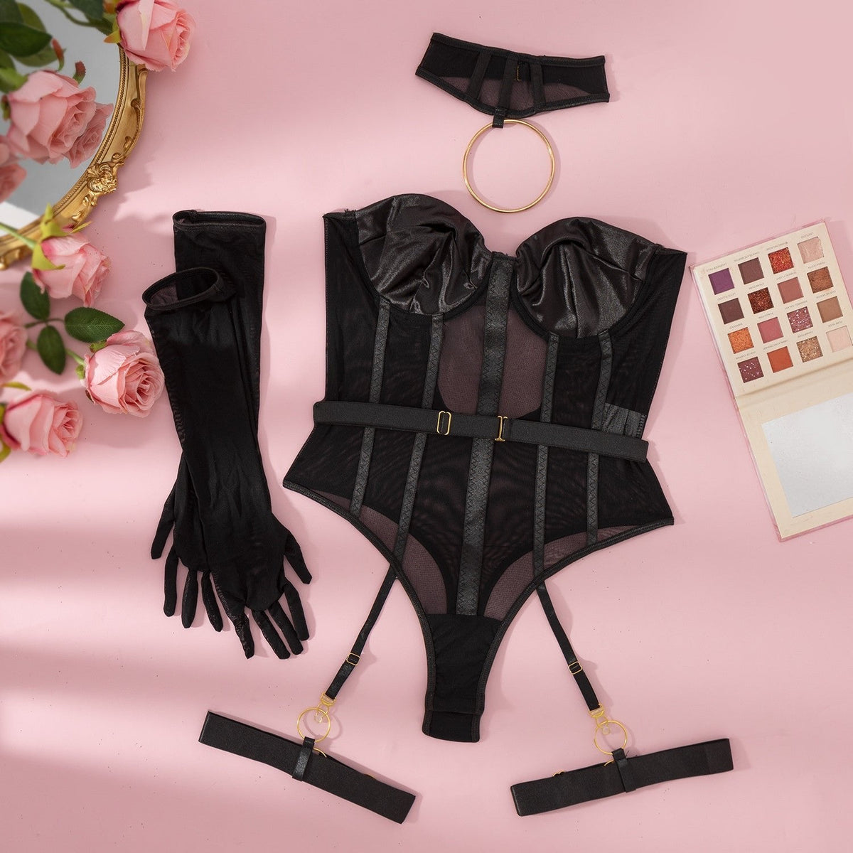 Elegant Sheer See-Through Bodysuit - Plus Size Lingerie