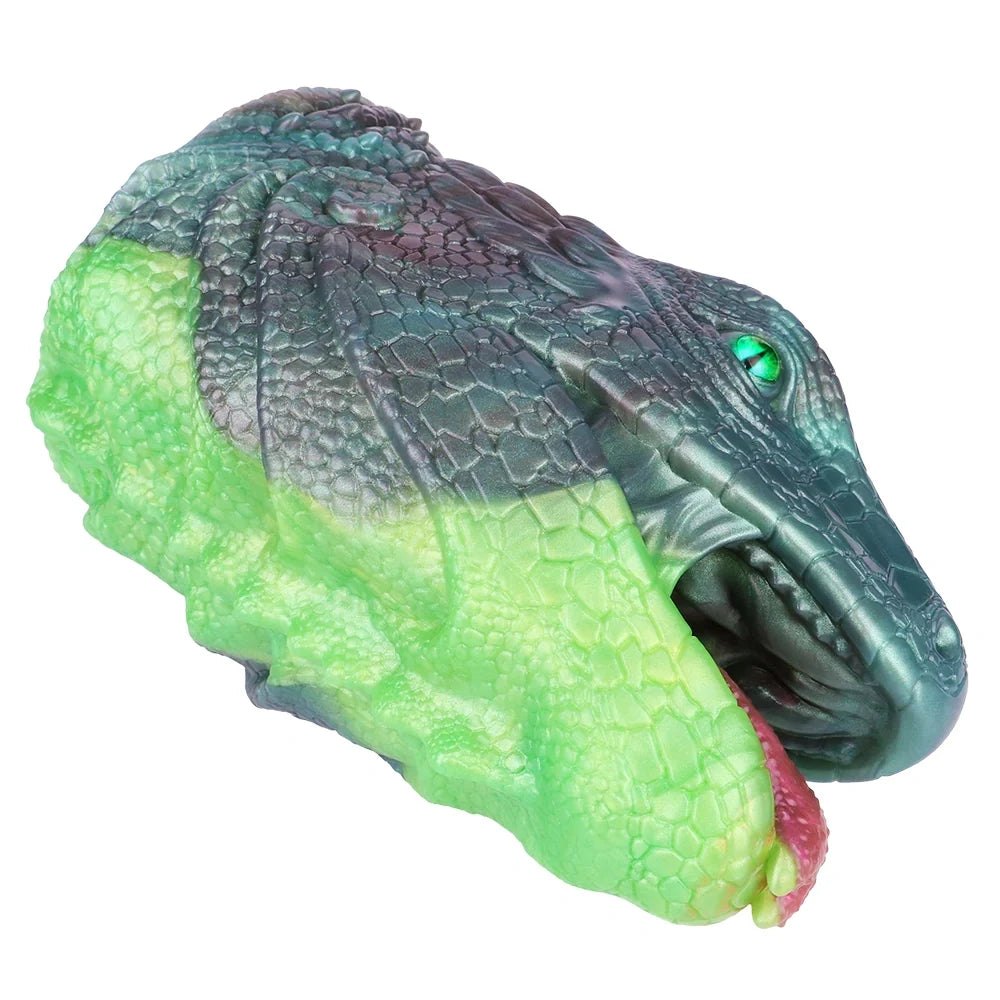 Emerald Lizard Head Masturbator - Fantasy Reptile Stroker