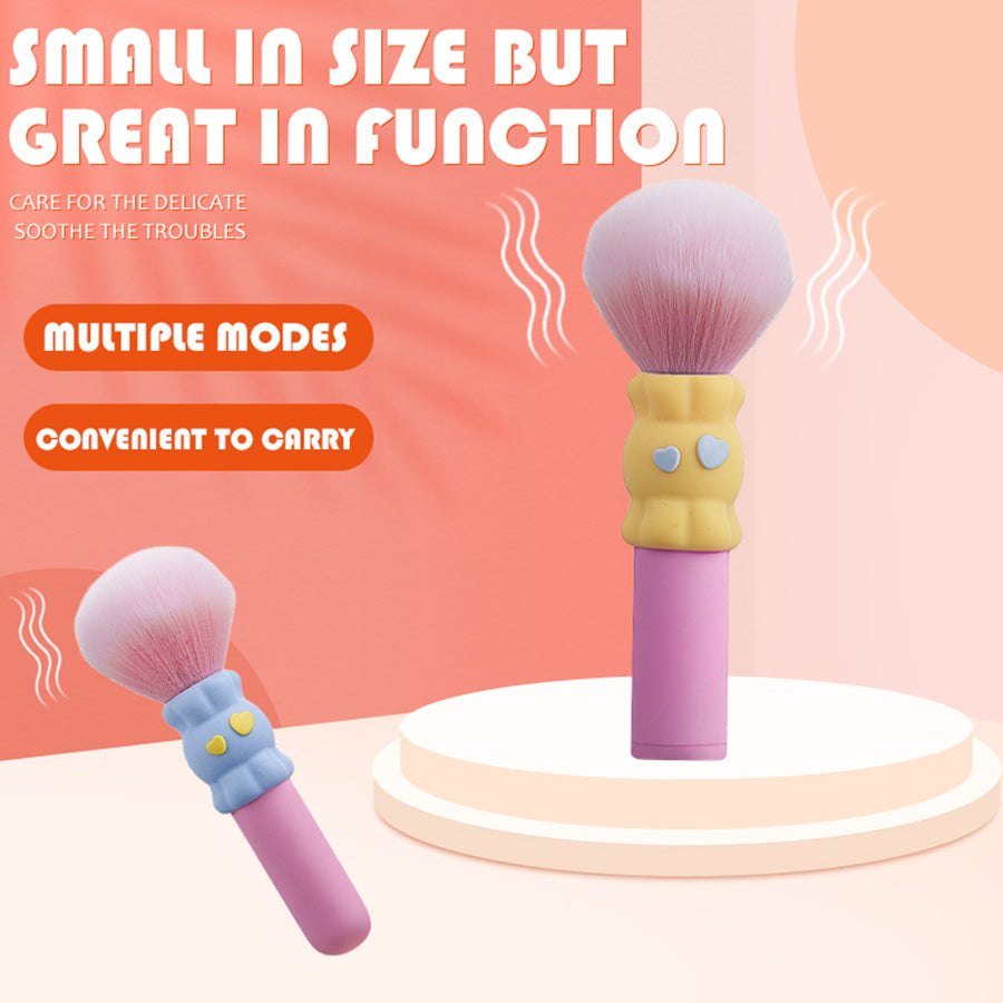 Emoji Brush Dual-Ended Mini Vibrator - Clitoral Stimulator Toy
