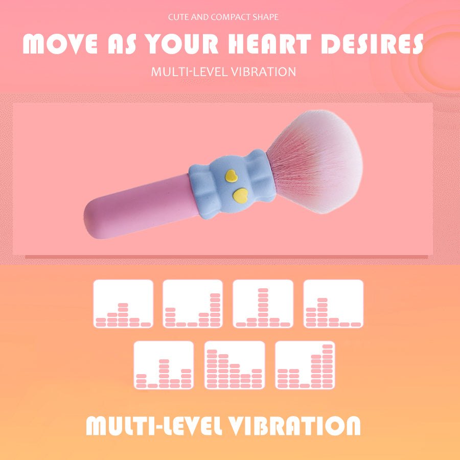 Emoji Brush Dual-Ended Mini Vibrator - Clitoral Stimulator Toy