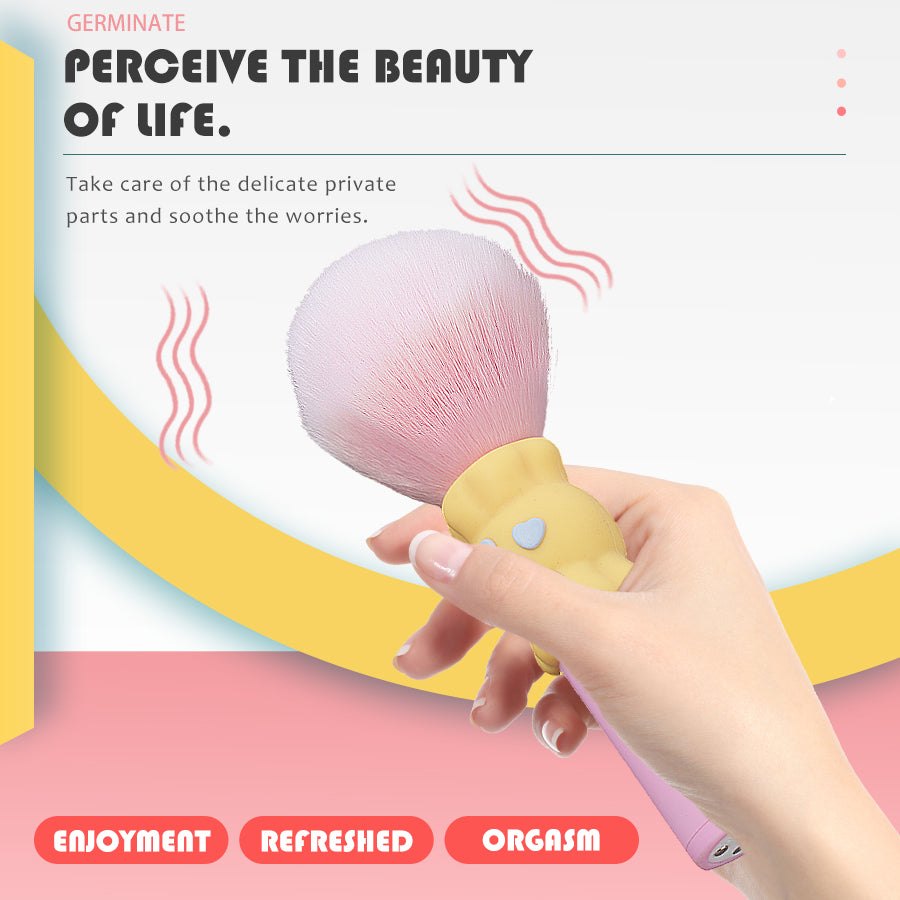 Emoji Brush Dual-Ended Mini Vibrator - Clitoral Stimulator Toy