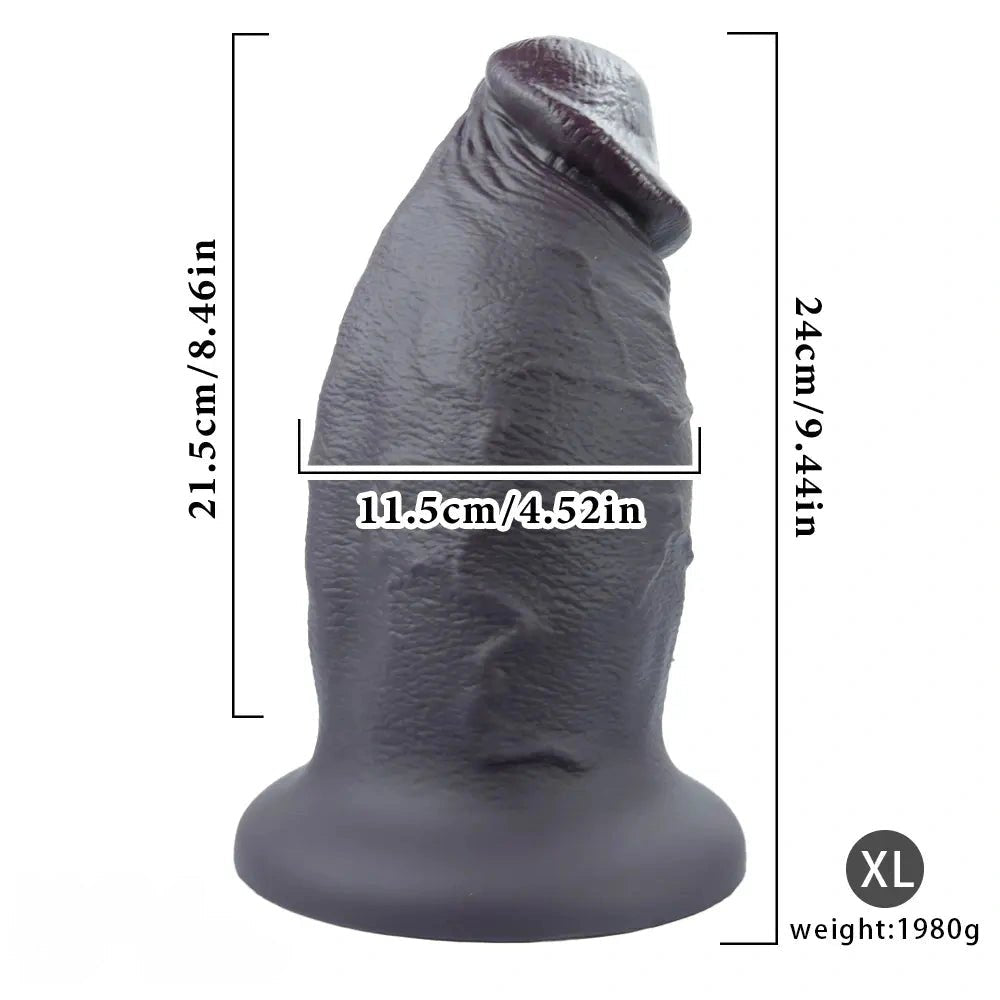 Extra Thick Silicone Dildo - Large Thick Dildo, 4 Sizes