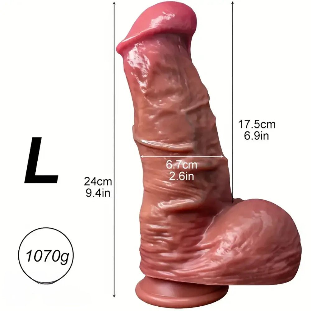 Extra Thick Silicone Dildo Three Sizes - Large Thick Dildo