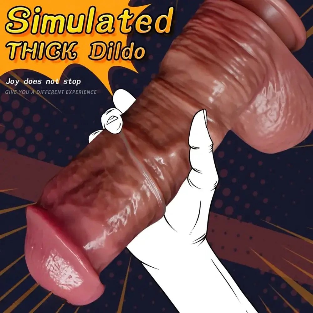 Extra Thick Silicone Dildo Three Sizes - Large Thick Dildo