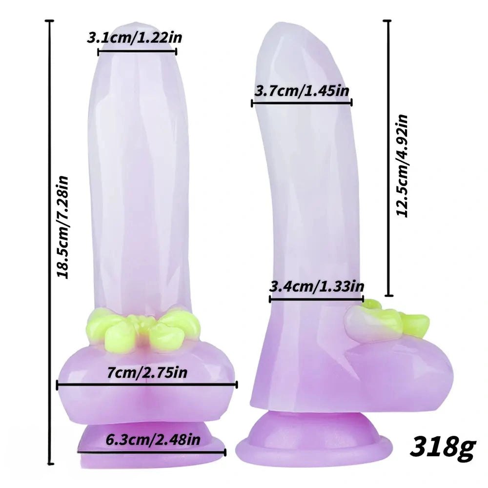 Faceted Crystal Fantasy Dildo - Suction Cup Fantasy Dildo