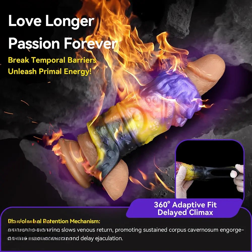 Fantasy Cock Sleeve 4.92in - Dragon Dildo Textured Sleeve