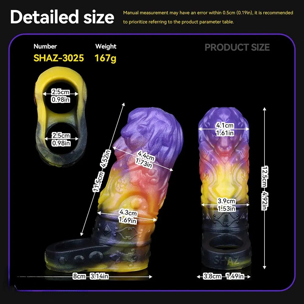 Fantasy Cock Sleeve 4.92in - Dragon Dildo Textured Sleeve