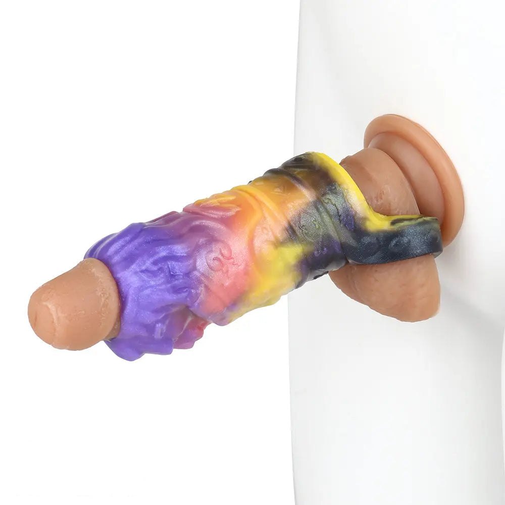Fantasy Cock Sleeve 4.92in - Dragon Dildo Textured Sleeve