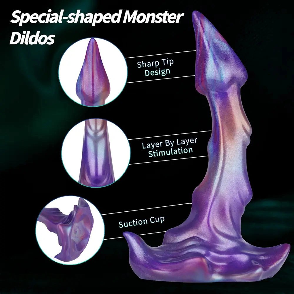 Fantasy Suction Dildo 8.26in - Alien Silicone Monster Toy