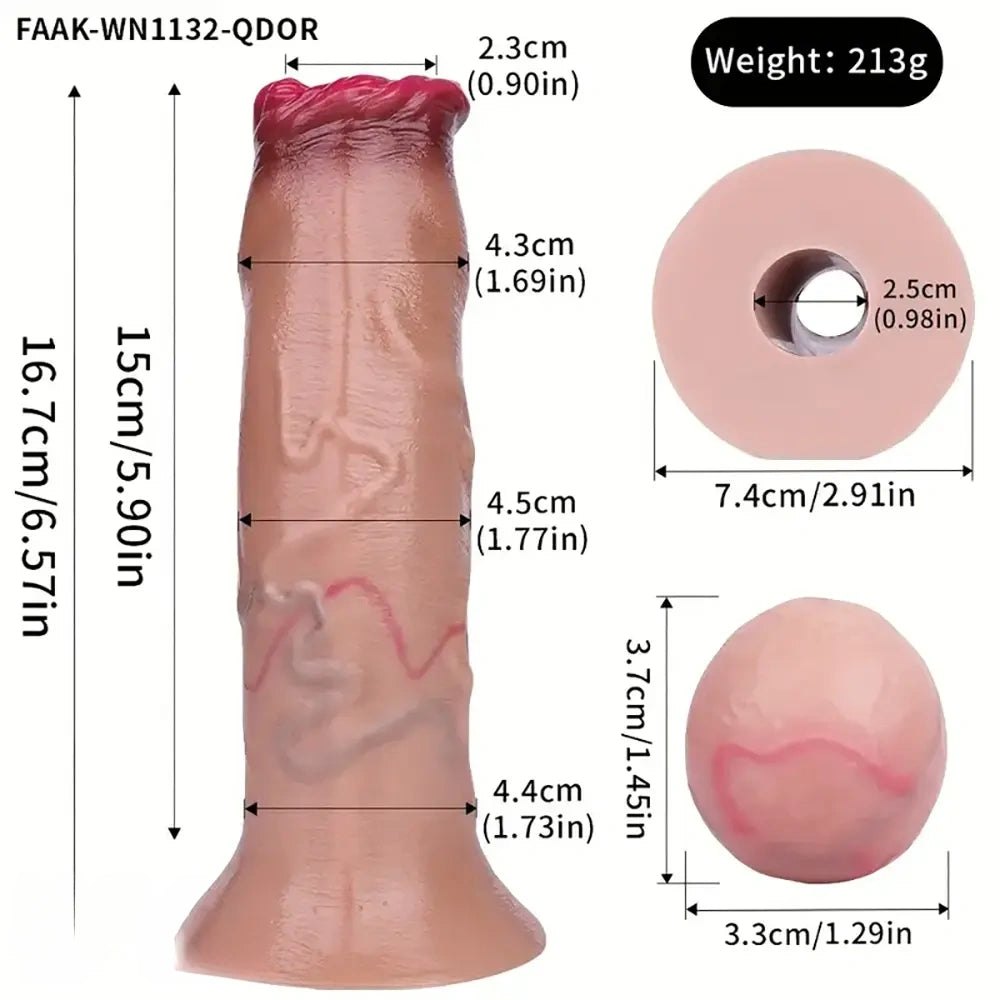 Fantasy Tunnel Dildo 6.6 in - Silicone Fantasy Dildo