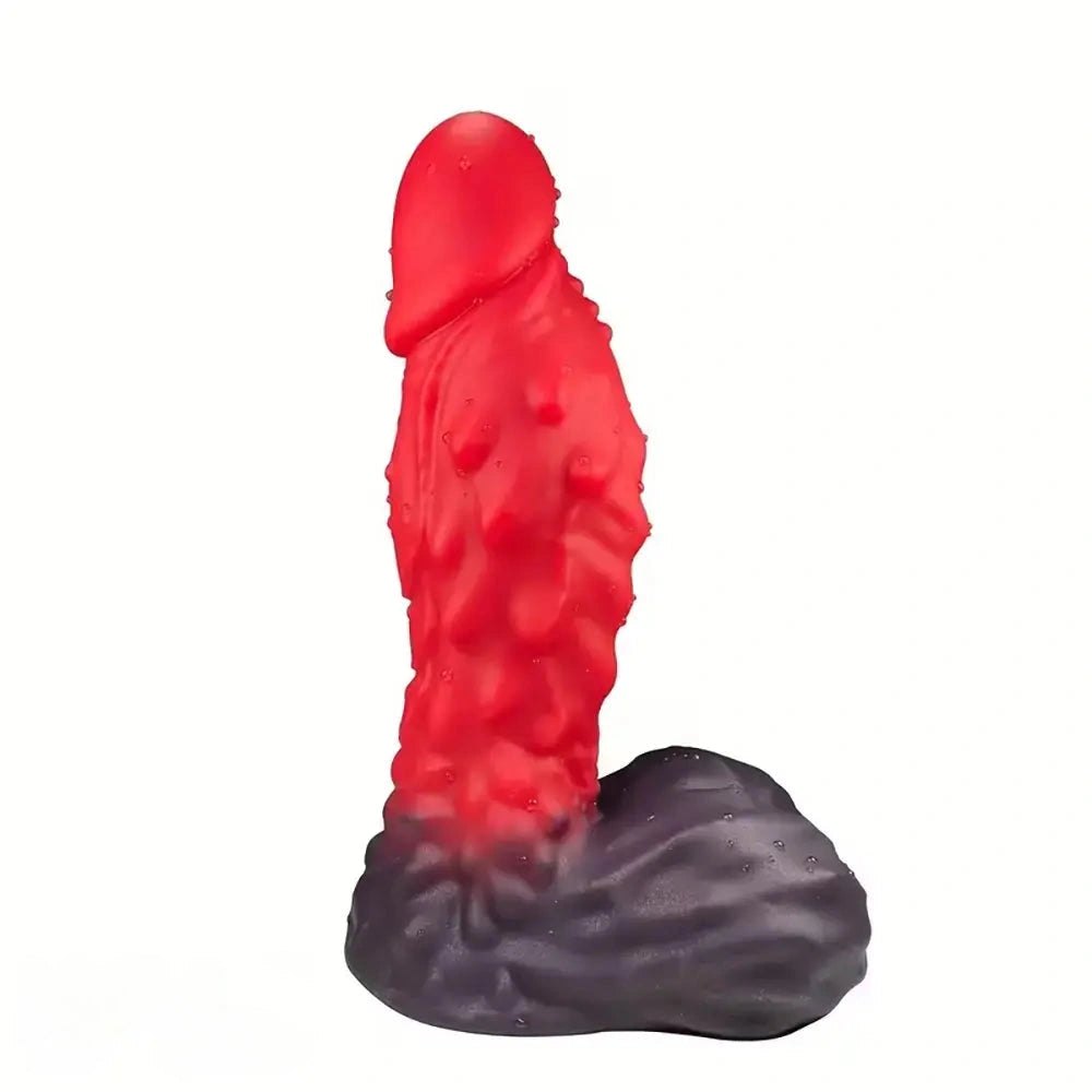 Fiery Dragon Fantasy Dildo - Red Silicone Fantasy Dildo